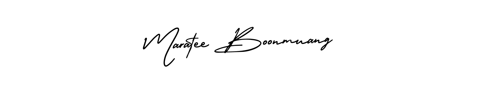 Design your own signature with our free online signature maker. With this signature software, you can create a handwritten (AmerikaSignatureDemo-Regular) signature for name Maratee Boonmuang. Maratee Boonmuang signature style 3 images and pictures png