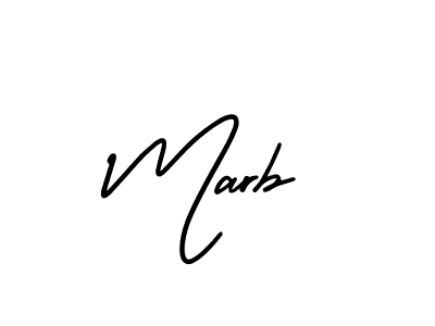 Design your own signature with our free online signature maker. With this signature software, you can create a handwritten (AmerikaSignatureDemo-Regular) signature for name Marb. Marb signature style 3 images and pictures png