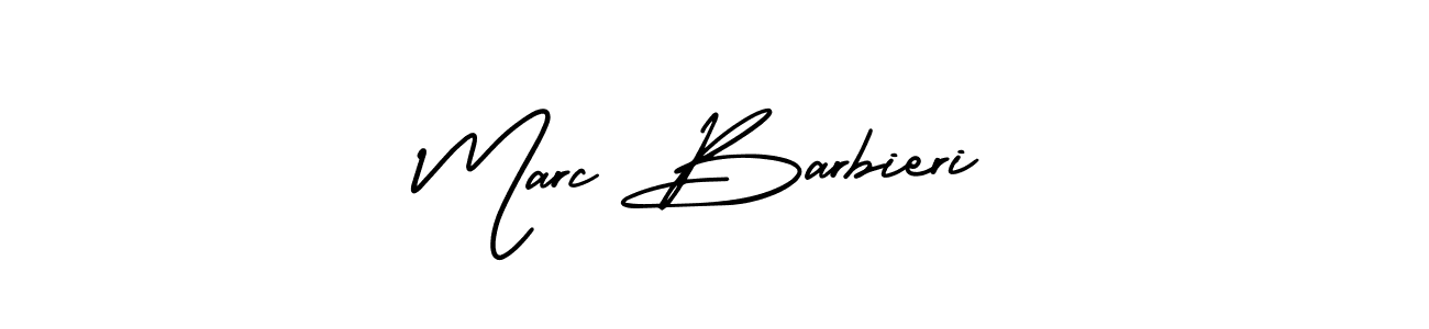 You should practise on your own different ways (AmerikaSignatureDemo-Regular) to write your name (Marc Barbieri) in signature. don't let someone else do it for you. Marc Barbieri signature style 3 images and pictures png