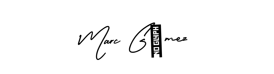 How to Draw Marc Gómez signature style? AmerikaSignatureDemo-Regular is a latest design signature styles for name Marc Gómez. Marc Gómez signature style 3 images and pictures png