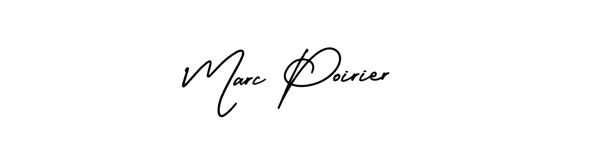 The best way (AmerikaSignatureDemo-Regular) to make a short signature is to pick only two or three words in your name. The name Marc Poirier include a total of six letters. For converting this name. Marc Poirier signature style 3 images and pictures png