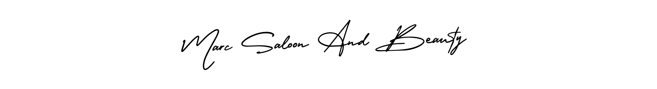 Also You can easily find your signature by using the search form. We will create Marc Saloon And Beauty name handwritten signature images for you free of cost using AmerikaSignatureDemo-Regular sign style. Marc Saloon And Beauty signature style 3 images and pictures png