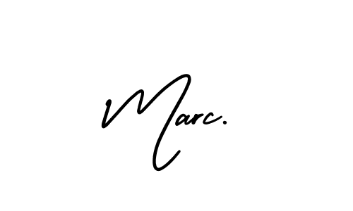 You should practise on your own different ways (AmerikaSignatureDemo-Regular) to write your name (Marc.) in signature. don't let someone else do it for you. Marc. signature style 3 images and pictures png