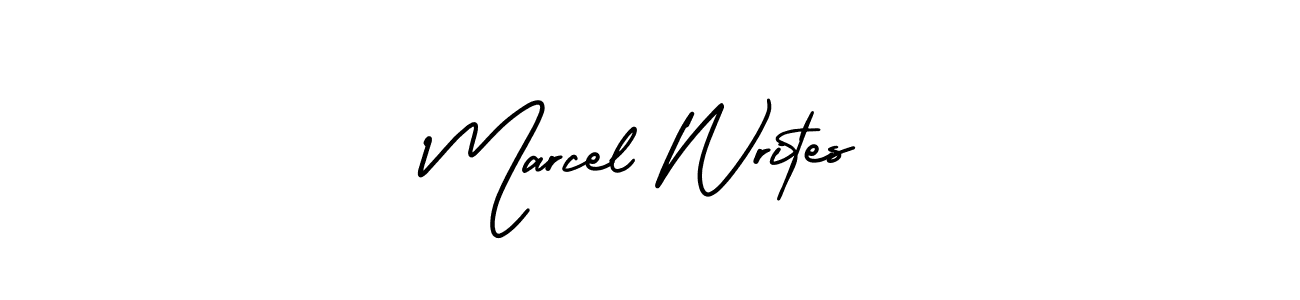 Design your own signature with our free online signature maker. With this signature software, you can create a handwritten (AmerikaSignatureDemo-Regular) signature for name Marcel Writes. Marcel Writes signature style 3 images and pictures png