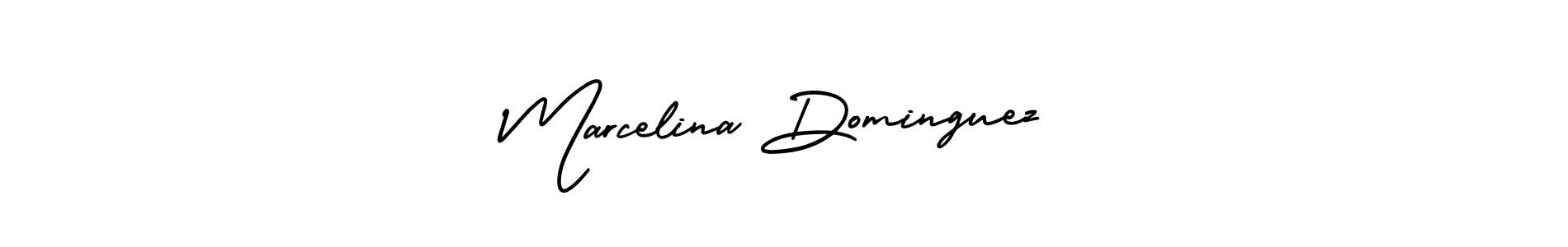 Make a short Marcelina Dominguez signature style. Manage your documents anywhere anytime using AmerikaSignatureDemo-Regular. Create and add eSignatures, submit forms, share and send files easily. Marcelina Dominguez signature style 3 images and pictures png