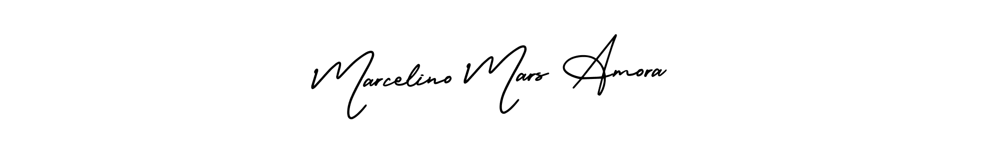 if you are searching for the best signature style for your name Marcelino Mars Amora. so please give up your signature search. here we have designed multiple signature styles  using AmerikaSignatureDemo-Regular. Marcelino Mars Amora signature style 3 images and pictures png