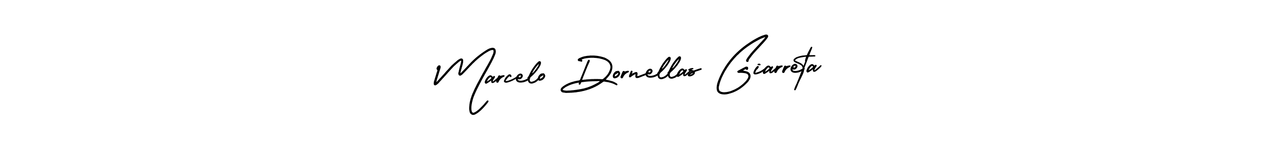 You should practise on your own different ways (AmerikaSignatureDemo-Regular) to write your name (Marcelo Dornellas Giarreta) in signature. don't let someone else do it for you. Marcelo Dornellas Giarreta signature style 3 images and pictures png