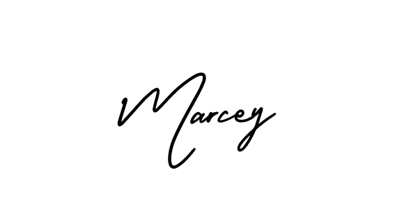 The best way (AmerikaSignatureDemo-Regular) to make a short signature is to pick only two or three words in your name. The name Marcey include a total of six letters. For converting this name. Marcey signature style 3 images and pictures png