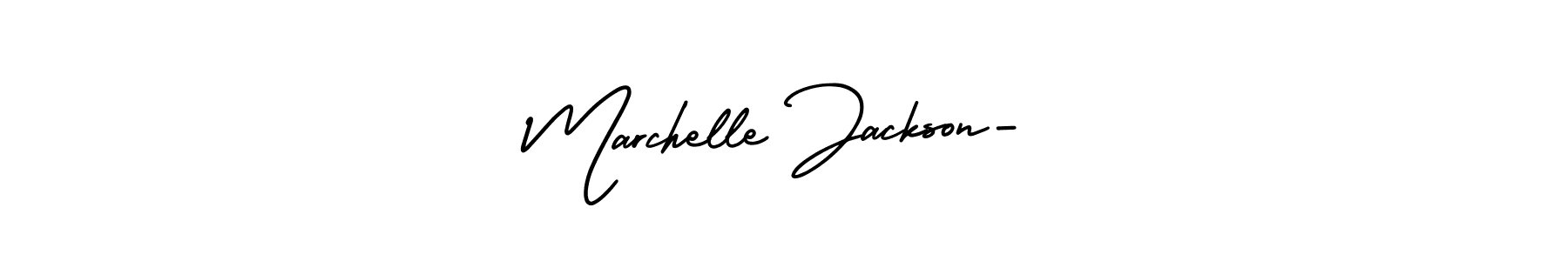 Make a short Marchelle Jackson- signature style. Manage your documents anywhere anytime using AmerikaSignatureDemo-Regular. Create and add eSignatures, submit forms, share and send files easily. Marchelle Jackson- signature style 3 images and pictures png