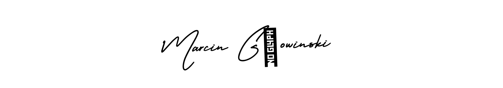 This is the best signature style for the Marcin Głowinski name. Also you like these signature font (AmerikaSignatureDemo-Regular). Mix name signature. Marcin Głowinski signature style 3 images and pictures png