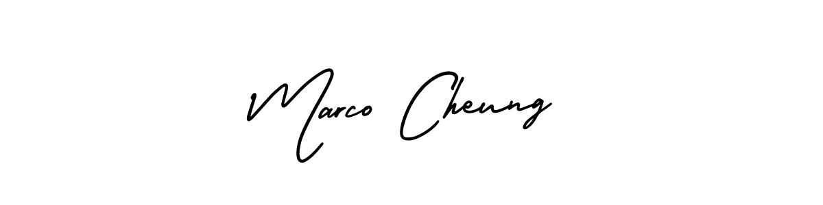 Marco Cheung stylish signature style. Best Handwritten Sign (AmerikaSignatureDemo-Regular) for my name. Handwritten Signature Collection Ideas for my name Marco Cheung. Marco Cheung signature style 3 images and pictures png