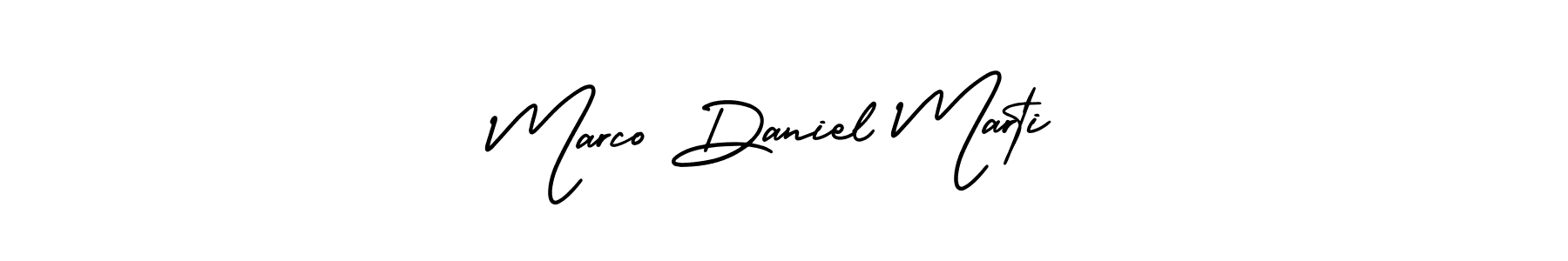 It looks lik you need a new signature style for name Marco Daniel Marti. Design unique handwritten (AmerikaSignatureDemo-Regular) signature with our free signature maker in just a few clicks. Marco Daniel Marti signature style 3 images and pictures png