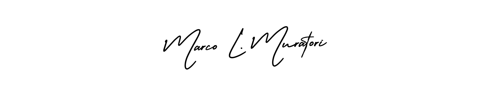 Make a beautiful signature design for name Marco L. Muratori. With this signature (AmerikaSignatureDemo-Regular) style, you can create a handwritten signature for free. Marco L. Muratori signature style 3 images and pictures png