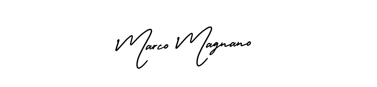 The best way (AmerikaSignatureDemo-Regular) to make a short signature is to pick only two or three words in your name. The name Marco Magnano include a total of six letters. For converting this name. Marco Magnano signature style 3 images and pictures png