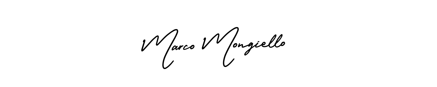 How to make Marco Mongiello name signature. Use AmerikaSignatureDemo-Regular style for creating short signs online. This is the latest handwritten sign. Marco Mongiello signature style 3 images and pictures png