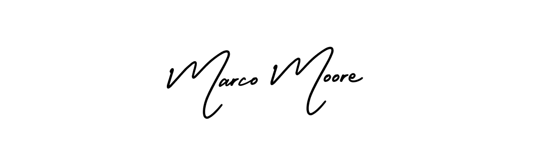 Make a beautiful signature design for name Marco Moore. With this signature (AmerikaSignatureDemo-Regular) style, you can create a handwritten signature for free. Marco Moore signature style 3 images and pictures png