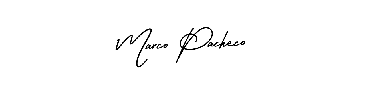 It looks lik you need a new signature style for name Marco Pacheco. Design unique handwritten (AmerikaSignatureDemo-Regular) signature with our free signature maker in just a few clicks. Marco Pacheco signature style 3 images and pictures png