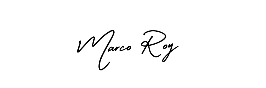 The best way (AmerikaSignatureDemo-Regular) to make a short signature is to pick only two or three words in your name. The name Marco Roy include a total of six letters. For converting this name. Marco Roy signature style 3 images and pictures png