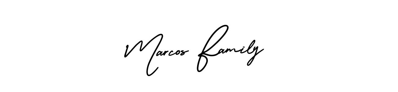 AmerikaSignatureDemo-Regular is a professional signature style that is perfect for those who want to add a touch of class to their signature. It is also a great choice for those who want to make their signature more unique. Get Marcos Family name to fancy signature for free. Marcos Family signature style 3 images and pictures png