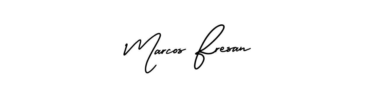 Design your own signature with our free online signature maker. With this signature software, you can create a handwritten (AmerikaSignatureDemo-Regular) signature for name Marcos Fresan. Marcos Fresan signature style 3 images and pictures png
