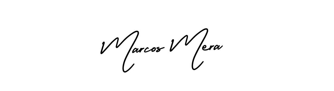 It looks lik you need a new signature style for name Marcos Mera. Design unique handwritten (AmerikaSignatureDemo-Regular) signature with our free signature maker in just a few clicks. Marcos Mera signature style 3 images and pictures png
