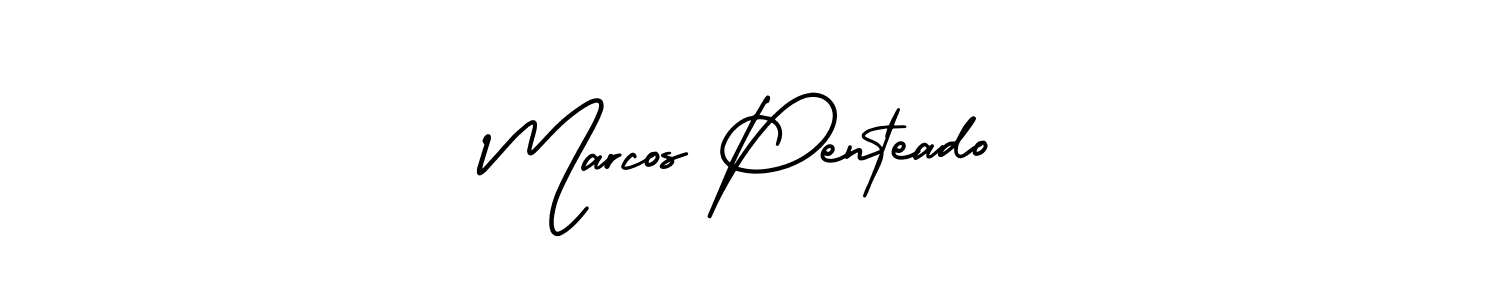 Create a beautiful signature design for name Marcos Penteado. With this signature (AmerikaSignatureDemo-Regular) fonts, you can make a handwritten signature for free. Marcos Penteado signature style 3 images and pictures png
