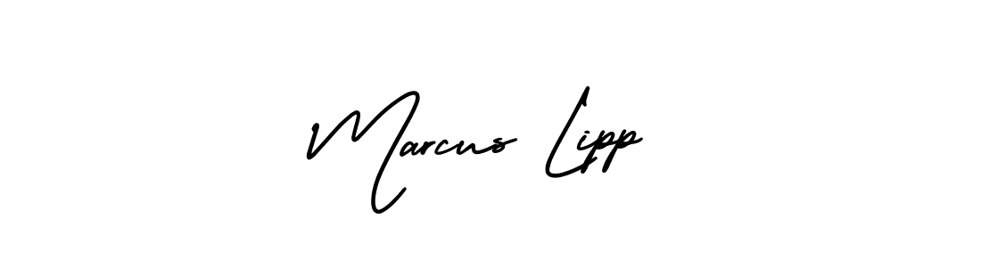 How to make Marcus Lipp name signature. Use AmerikaSignatureDemo-Regular style for creating short signs online. This is the latest handwritten sign. Marcus Lipp signature style 3 images and pictures png