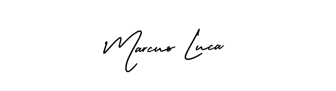 Use a signature maker to create a handwritten signature online. With this signature software, you can design (AmerikaSignatureDemo-Regular) your own signature for name Marcus Luca. Marcus Luca signature style 3 images and pictures png
