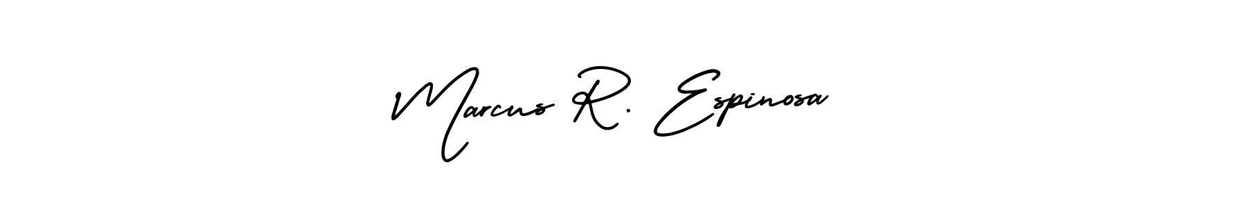 if you are searching for the best signature style for your name Marcus R. Espinosa. so please give up your signature search. here we have designed multiple signature styles  using AmerikaSignatureDemo-Regular. Marcus R. Espinosa signature style 3 images and pictures png