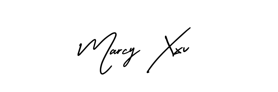 You should practise on your own different ways (AmerikaSignatureDemo-Regular) to write your name (Marcy Xxv) in signature. don't let someone else do it for you. Marcy Xxv signature style 3 images and pictures png
