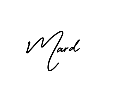 The best way (AmerikaSignatureDemo-Regular) to make a short signature is to pick only two or three words in your name. The name Mard include a total of six letters. For converting this name. Mard signature style 3 images and pictures png
