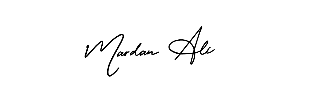 The best way (AmerikaSignatureDemo-Regular) to make a short signature is to pick only two or three words in your name. The name Mardan Ali include a total of six letters. For converting this name. Mardan Ali signature style 3 images and pictures png