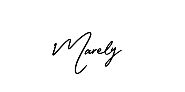 Create a beautiful signature design for name Marely. With this signature (AmerikaSignatureDemo-Regular) fonts, you can make a handwritten signature for free. Marely signature style 3 images and pictures png