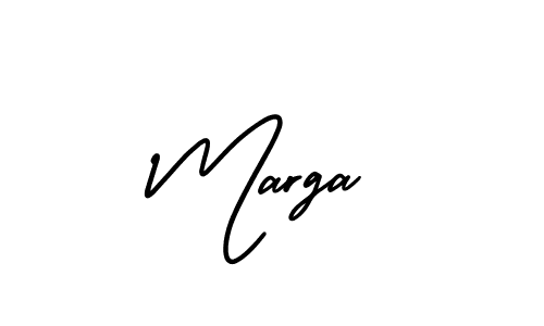 Use a signature maker to create a handwritten signature online. With this signature software, you can design (AmerikaSignatureDemo-Regular) your own signature for name Marga. Marga signature style 3 images and pictures png