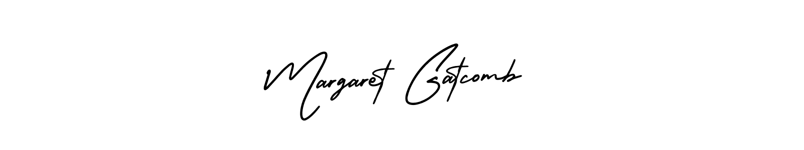 Margaret Gatcomb stylish signature style. Best Handwritten Sign (AmerikaSignatureDemo-Regular) for my name. Handwritten Signature Collection Ideas for my name Margaret Gatcomb. Margaret Gatcomb signature style 3 images and pictures png