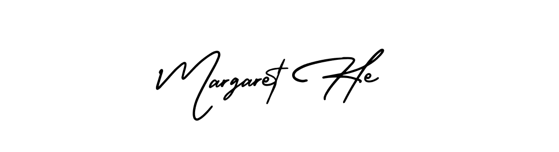 How to Draw Margaret He signature style? AmerikaSignatureDemo-Regular is a latest design signature styles for name Margaret He. Margaret He signature style 3 images and pictures png