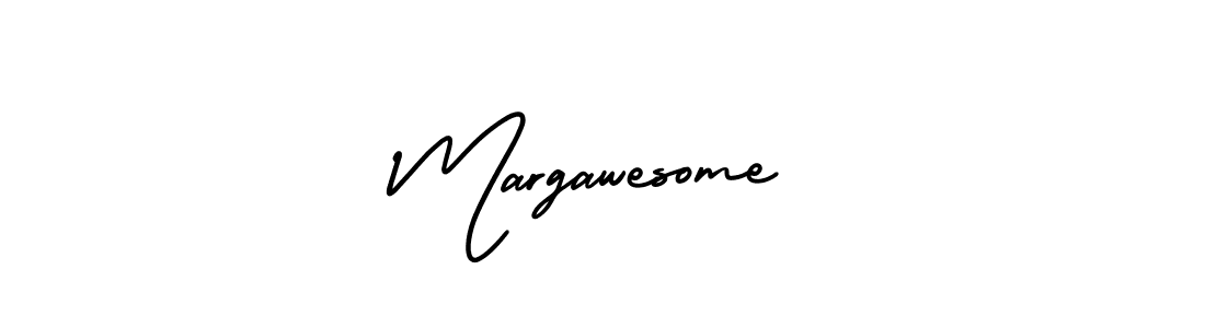 Design your own signature with our free online signature maker. With this signature software, you can create a handwritten (AmerikaSignatureDemo-Regular) signature for name Margawesome. Margawesome signature style 3 images and pictures png