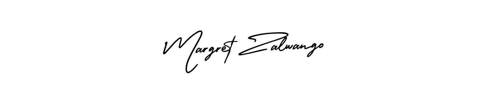 The best way (AmerikaSignatureDemo-Regular) to make a short signature is to pick only two or three words in your name. The name Margret Zalwango include a total of six letters. For converting this name. Margret Zalwango signature style 3 images and pictures png