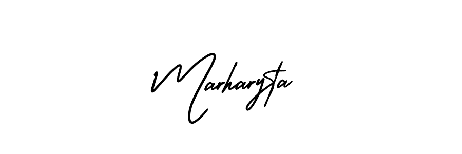 Best and Professional Signature Style for Marharyta. AmerikaSignatureDemo-Regular Best Signature Style Collection. Marharyta signature style 3 images and pictures png