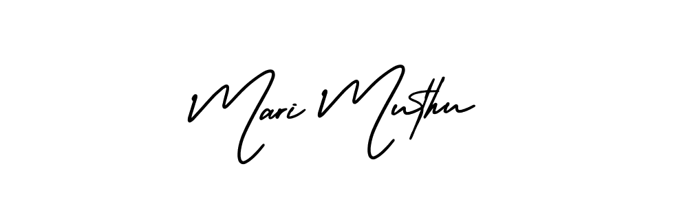 This is the best signature style for the Mari Muthu name. Also you like these signature font (AmerikaSignatureDemo-Regular). Mix name signature. Mari Muthu signature style 3 images and pictures png