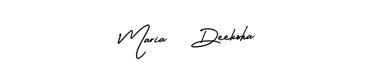 Also we have Maria   Deeksha name is the best signature style. Create professional handwritten signature collection using AmerikaSignatureDemo-Regular autograph style. Maria   Deeksha signature style 3 images and pictures png