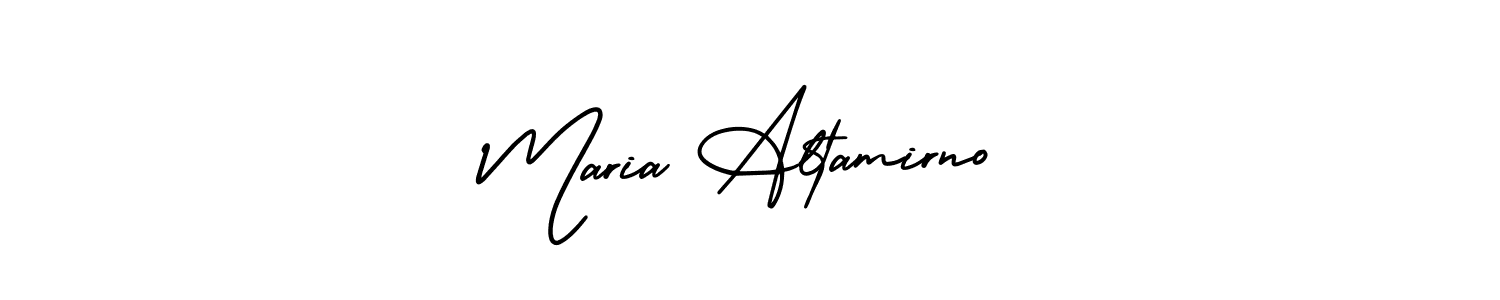 Use a signature maker to create a handwritten signature online. With this signature software, you can design (AmerikaSignatureDemo-Regular) your own signature for name Maria Altamirno. Maria Altamirno signature style 3 images and pictures png