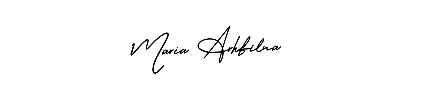 Best and Professional Signature Style for Maria Arhfilna. AmerikaSignatureDemo-Regular Best Signature Style Collection. Maria Arhfilna signature style 3 images and pictures png