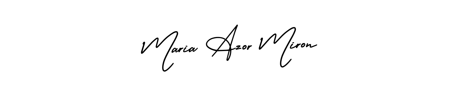 It looks lik you need a new signature style for name Maria Azor Miron. Design unique handwritten (AmerikaSignatureDemo-Regular) signature with our free signature maker in just a few clicks. Maria Azor Miron signature style 3 images and pictures png