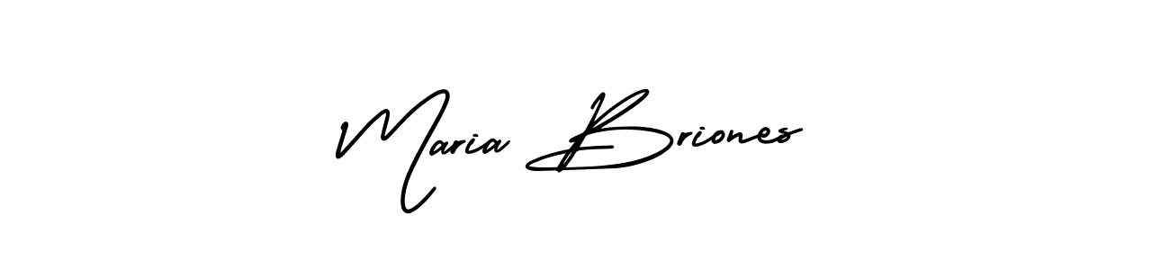 It looks lik you need a new signature style for name Maria Briones. Design unique handwritten (AmerikaSignatureDemo-Regular) signature with our free signature maker in just a few clicks. Maria Briones signature style 3 images and pictures png