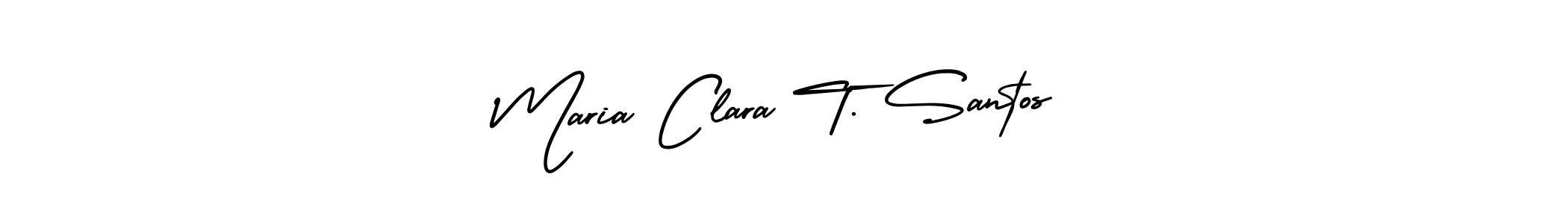 Create a beautiful signature design for name Maria Clara T. Santos. With this signature (AmerikaSignatureDemo-Regular) fonts, you can make a handwritten signature for free. Maria Clara T. Santos signature style 3 images and pictures png