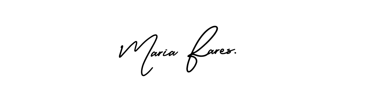 Create a beautiful signature design for name Maria Fares.. With this signature (AmerikaSignatureDemo-Regular) fonts, you can make a handwritten signature for free. Maria Fares. signature style 3 images and pictures png