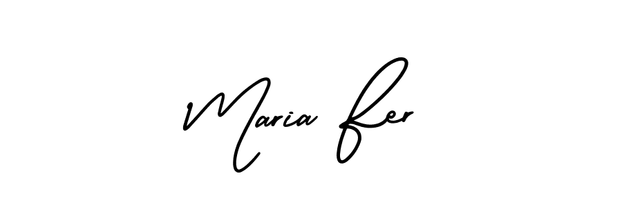 How to make Maria Fer signature? AmerikaSignatureDemo-Regular is a professional autograph style. Create handwritten signature for Maria Fer name. Maria Fer signature style 3 images and pictures png