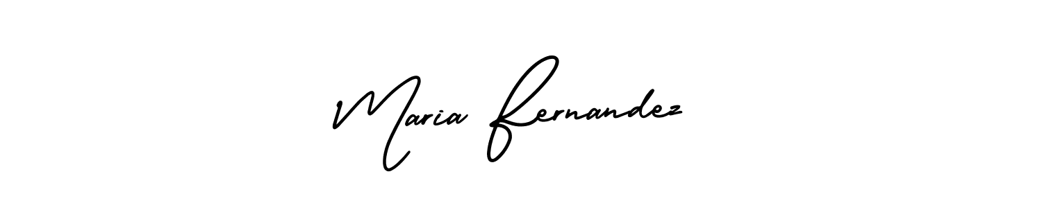 How to make Maria Fernandez name signature. Use AmerikaSignatureDemo-Regular style for creating short signs online. This is the latest handwritten sign. Maria Fernandez signature style 3 images and pictures png