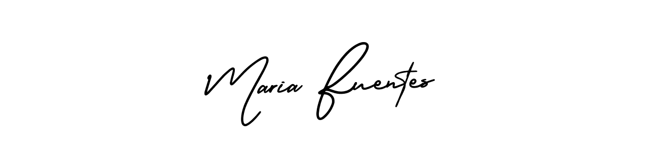 You should practise on your own different ways (AmerikaSignatureDemo-Regular) to write your name (Maria Fuentes) in signature. don't let someone else do it for you. Maria Fuentes signature style 3 images and pictures png